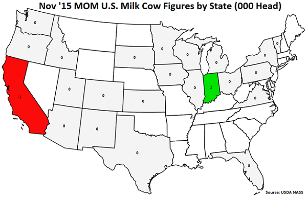 Nov 15 MOM US Milk Cow Figures by State - Dec